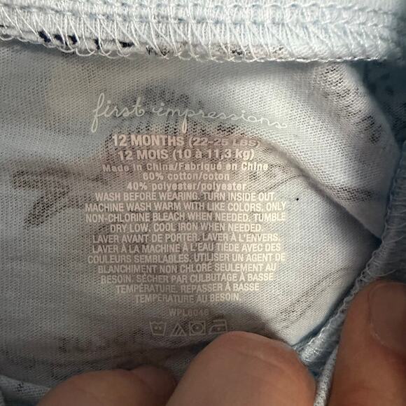 NWT Carters 12 mo boy fleece vest w dinosaur blue long sleeve, set w no pants - Picture 5 of 10